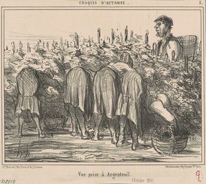 Utsikt tatt i Argenteuil (oktober 1856) av Honoré Daumier