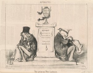Utsikten tatt ved Père Lachaise av Honoré Daumier