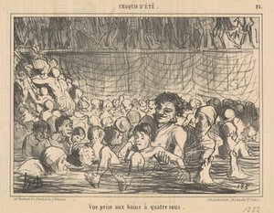 Utsikt fra fire-sous-badene av Honoré Daumier