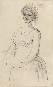 Kvinne med slør av Honoré Daumier