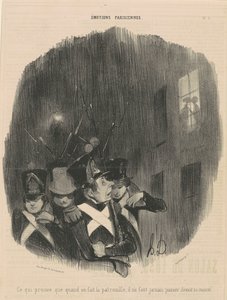 som beviser at når vi...patruljerer... av Honoré Daumier