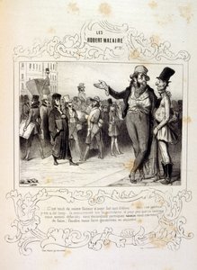 illustrasjoner om ideer og legender Philipon under tittelen Les Cent og Robert Macaire av Honoré Daumier