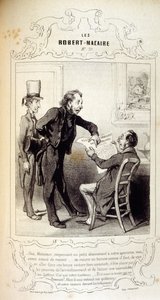 illustrasjoner om ideer og legender Philipon under tittelen Les Cent og Robert Macaire av Honoré Daumier
