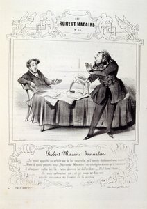 illustrasjoner om ideer og legender Philipon under tittelen Les Cent og Robert Macaire av Honoré Daumier