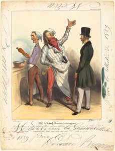 Mr. de Robert Macaire Restauratør av Honoré Daumier and Edouard Bouvenne