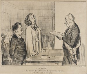 På rådhuset... av Honoré Daumier