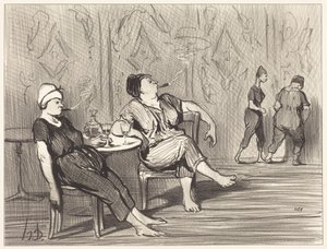 Ved forfriskningsboden av Honoré Daumier