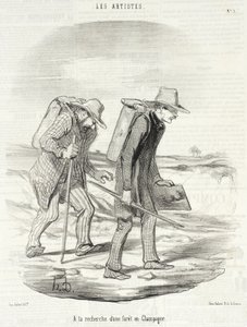 På leting etter en skog i Champagne av Honoré Daumier