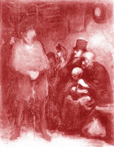 Et venterom, utstilling Daumier på Galerie Durand-Ruel i 1878 av Honoré Daumier