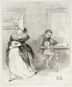 Farvel, min kjære, jeg drar til forleggerne mine! ... av Honoré Daumier