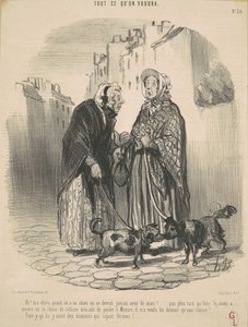 Ah! Min kjære, når du har en hund... av Honoré Daumier