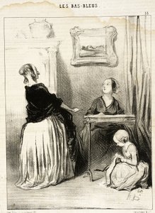 Å!... For en merkelig oppdragelse De gir datteren Deres?... av Honoré Daumier