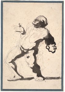 En skuespiller (penn og blekk og vask på papir) av Honoré Daumier