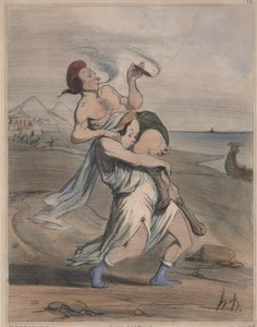 Antikkens historie, nei. 13: The Abduction of Helen (Ancient History, nr. 13: The Abduction of Helen) av Honoré Daumier