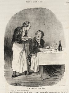 På restauranten for 32 sous av Honoré Daumier