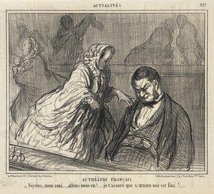 På Théâtre Français... av Honoré Daumier