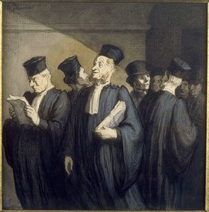 Før høringen av Honoré Daumier