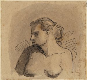 Byste av en kvinne av Honoré Daumier