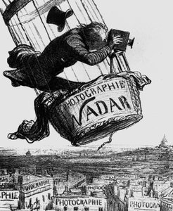 Karikatur av Gaspard-Felix Tournachon, aka Nadar (1820-1910) 1862 (gravering) av Honoré Daumier