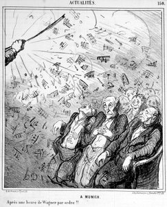 Tegneserie om musikken til Wagner - av Honoré Daumier av Honoré Daumier