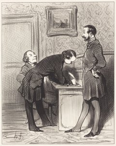 Det er nettopp fordi han er vennen Deres... av Honoré Daumier
