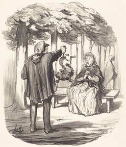 Er det hunden Deres der? av Honoré Daumier