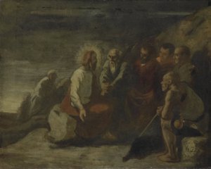 Kristus og disiplene hans av Honore Daumier