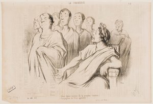 Kom, verdige søyler for romersk storhet... Cæsars venner, tre frem! av Honoré Daumier