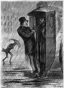 Fullstendig!!! Tegneserie av Honore Daumier (1808-1879). Gravering i "" Le Monde Illustré"" nr. 271 av 21. juni 1862. av Honoré Daumier