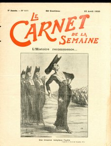 Forside av "" The Notebook of the Week "", Satirical in B & W av Honoré Daumier