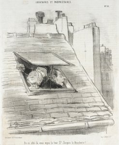 Fra denne siden kan De se St. Jacques-tårnet... av Honoré Daumier
