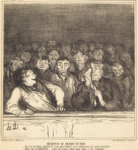 Dramaets tilbakegang i 1866 av Honoré Daumier