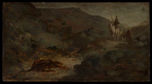 Don Quixote og det døde muldyret av Honoré Daumier