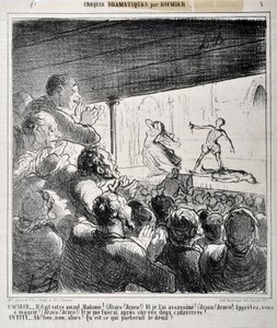 Dramasketsj: "" Han var din elsker Madame ... "" Gravering av Honore Daumier (1808-1879) i "" Le Charivari ". Palais Longchamp, Museum of Fine Arts i Marseille. av Honoré Daumier