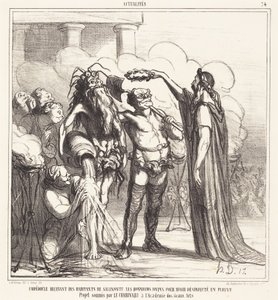 Empedokles mottar... guddommelig utmerkelse... av Honoré Daumier