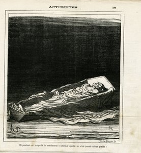 Illustrasjon av Honore Daumier (1808-1879) i Le Charivari av Honoré Daumier
