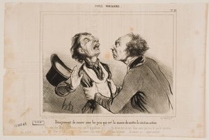 Ulempen ved å snakke med folk... av Honoré Daumier