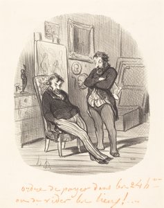 Ulempen ved å sende et dårlig maleri... av Honoré Daumier
