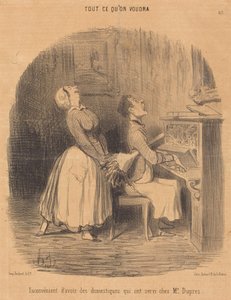Ulempe... for tjenestefolk som har tjent hos herr Duprez av Honoré Daumier