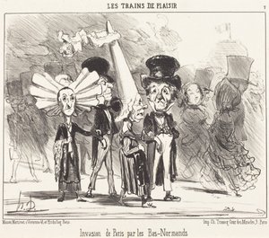 Bas-normannernes invasjon av Paris av Honoré Daumier