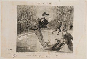 Det er vanskelig å vise seg fram på den store dammen i Tuileriene. av Honoré Daumier