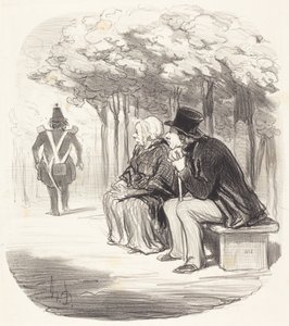 Jeg er ikke overrasket om kvinner har...smak... av Honoré Daumier