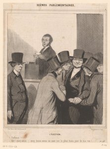 Karikatur av to kandidater etter valgresultatet av Honoré Daumier