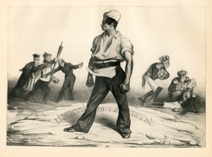 La Caricature (1830) Politisk, satirisk i svart-hvitt av Honoré Daumier