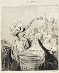 Presidenten roper av full hals: «Mine damer!...» av Honoré Daumier
