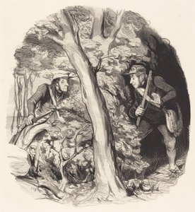 Møtet i skogen av Honoré Daumier