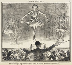 Danseren som skryter av å ha bevart... av Honoré Daumier