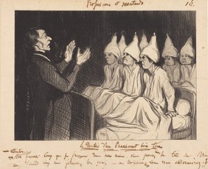 Sovesalen på en veldrevet internatskole av Honoré Daumier