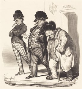 De napoleonske avisene forlater nasjonalforsamlingen... av Honoré Daumier