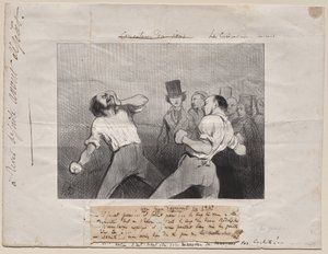 Leksjon i forståelse i 1843 av Honoré Daumier